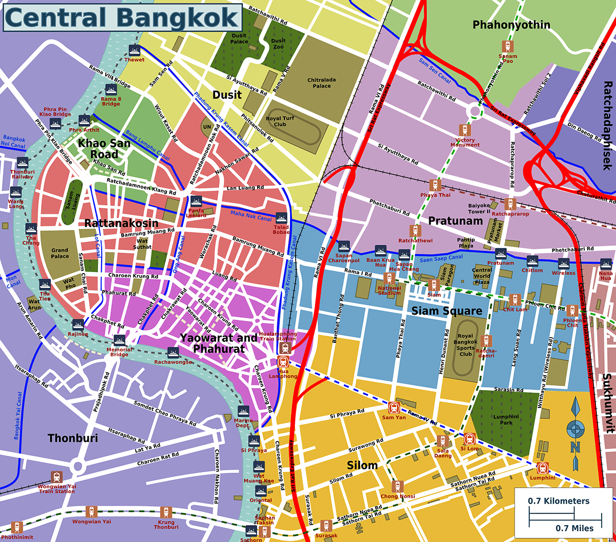 Bangkok Central Map